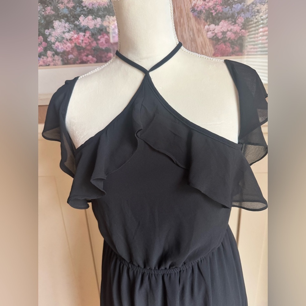 H&M Women Maxi black dress off shoulders Size 12 - Picture 3 of 9